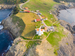 Aerial view of İnceburun lighthouse from Sinop