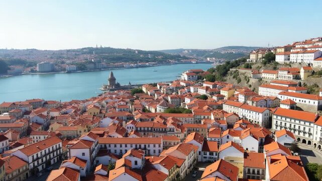 Drone Shot City of Porto, Portugal