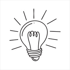 hand drawn light bulb illustration