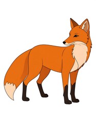 Obraz premium Cartoon fox profile