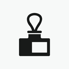 Obraz premium Elegant ink bottle classic design for writing calligraphy vintage ink bottle icon