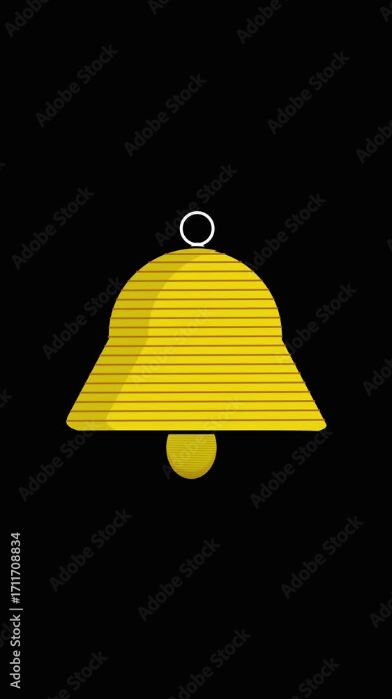 Aufkleber broadcast social media warning signal attention shiny yellow vertical video. motion graphics user in