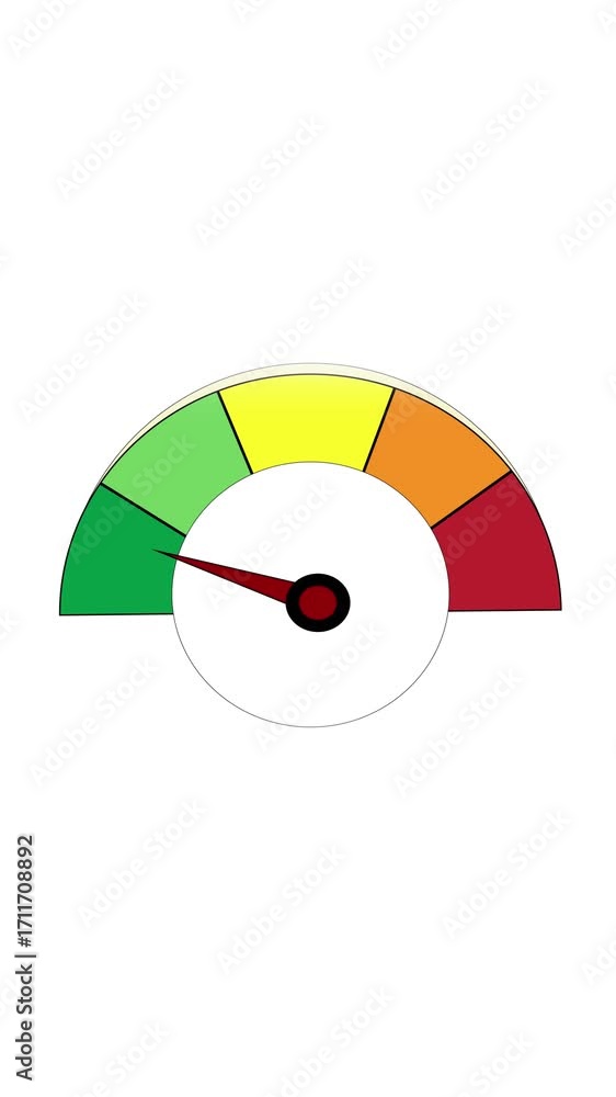 Poster business finance technology app interface design element vertical video. green yellow orange red col