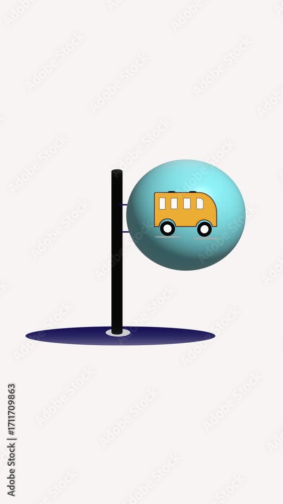 Poster motion graphics presentations abstract sphere rotating minimalist 3d animation vertical video. verti