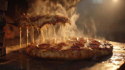 a delicious slice of pepperoni pizza
