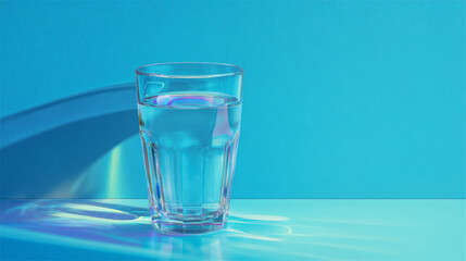 a glass of fresh water