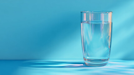 a glass of fresh water