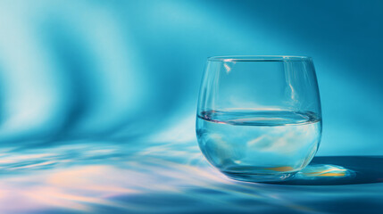 a glass of fresh water