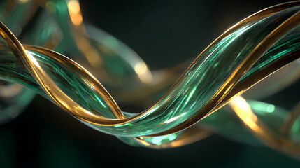 abstract green background with waves