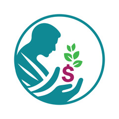 charity vector silhouette clip art logo design illustration