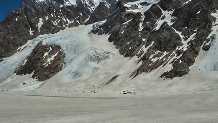 snow covered mountains