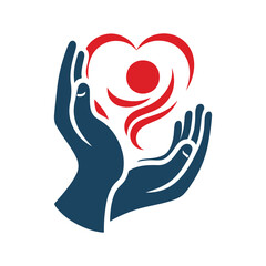 charity vector silhouette clip art logo design illustration