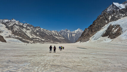 hiking in the mountains
