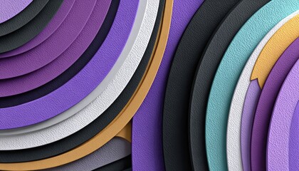 Abstract layered circles in various pastel colors