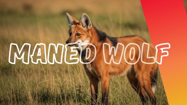 Educational animated video about the maned wolf animal