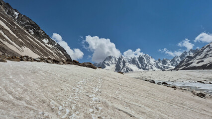 snow covered mountains