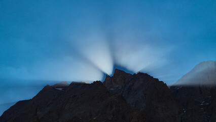 clouds over the mountains