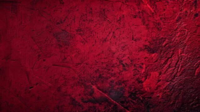 This abstract image features a vivid red texture with grunge effects and dark shadows, perfect for creative backgrounds, digital art projects, or design presentations.
