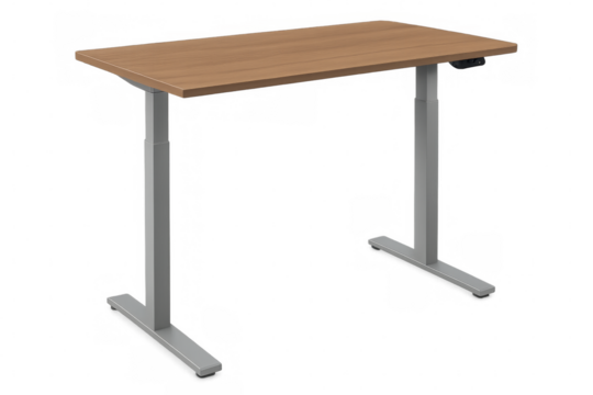 Modern standing desk on transparent background for home office