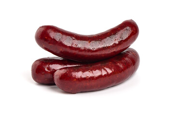 Grilled Sausages, isolated on white background