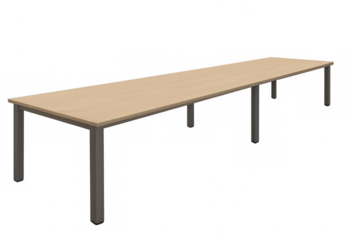Modern empty meeting table isolated on transparent background