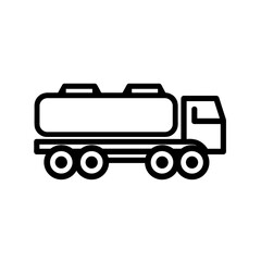 Fuel Transport Vehicle Tanker Truck Icon