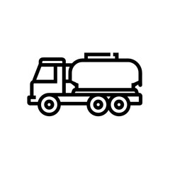 Naklejka premium Fuel Transport Vehicle Tanker Truck Icon