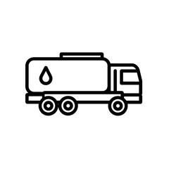 Fuel Transport Vehicle Tanker Truck Icon