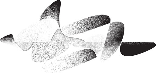 Sprayed black wavy line .Graffiti art design . Noise dispersion logo . Spray effect .Grunge curved line . Grainy, gritty textured line . Distressed element .vector 