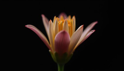 Fototapeta premium Nature Flower Blooming Process Close-up Macro Timelapse Footage Generate Ai