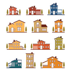 Colorful House Vector Set ? M...