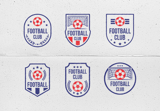 Football Club Logo Badge Set