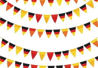 Obraz premium German flag bunting decorations for festivals and celebrations