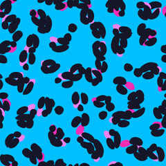 Leopard spots seamless pattern design. Vector background, wallpaper, wrapping paper, fabric, print, textile