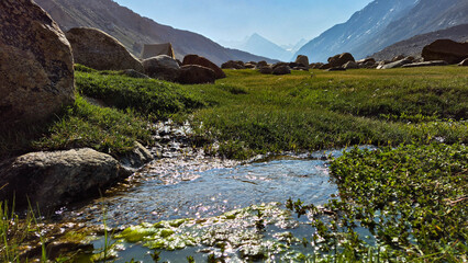 mountain landscape with blue sky