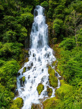 Tall waterfall in Xiaoqikong scenic spot, Libo County, Guizhou, China