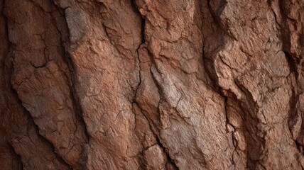 Fototapeta premium Close-up of textured tree bark in natural setting. AI generated