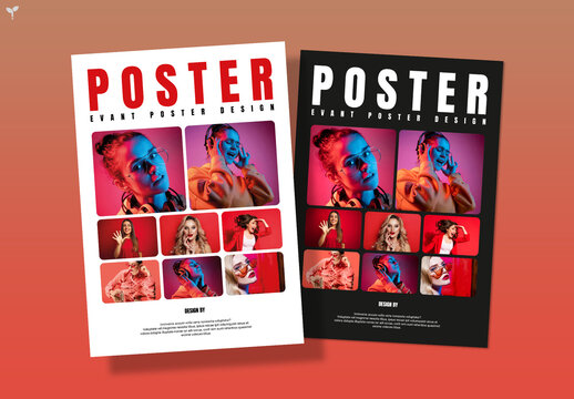 Red Event Poster Layout