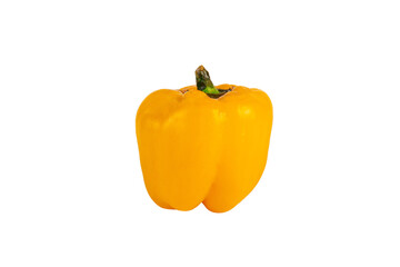 Red,yellow and green sweet peppers on transparent background