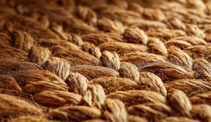 Detailed view of woven natural fiber texture