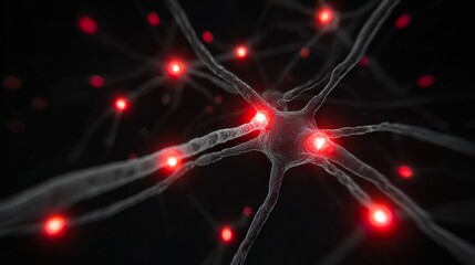 A ghostly neural network with pulsing red warning lights, hinting at future disruptions in connectivity