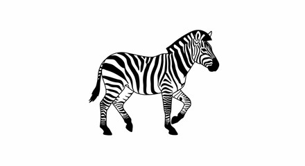 Majestic zebra profile realistic wildlife photography stunning animal portrait