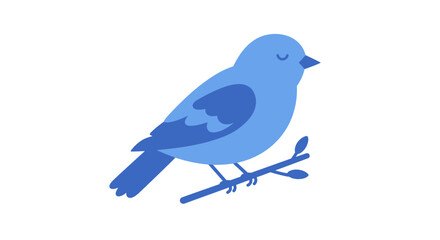 Charming blue bird perched on twig wildlife nature animal songbird delicate feathered creature