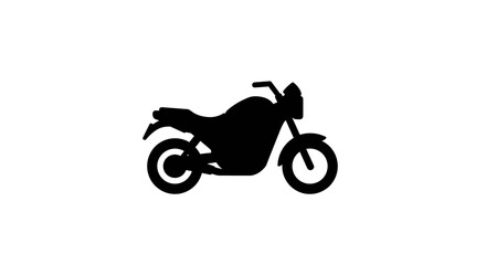 Fototapeta premium Sleek silhouette motorcycle icon graphic simple modern design transport