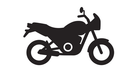 Fototapeta premium Silhouette of an adventure motorcycle ready for off-road exploration and thrilling rides