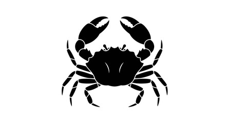 Dramatic silhouette of a fierce crab with raised claws ready for action