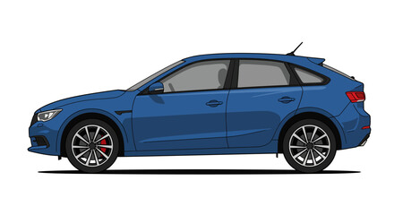 Obraz premium Sleek Hatchback Design A Vision of Modern Automotive Styling and Creative Render