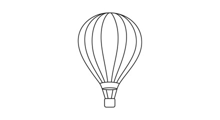 Naklejka premium Simple monochrome hot air balloon design for travel and adventure concepts – Whisk_124cb148aa05474a9aa42a55b6db0bafdr