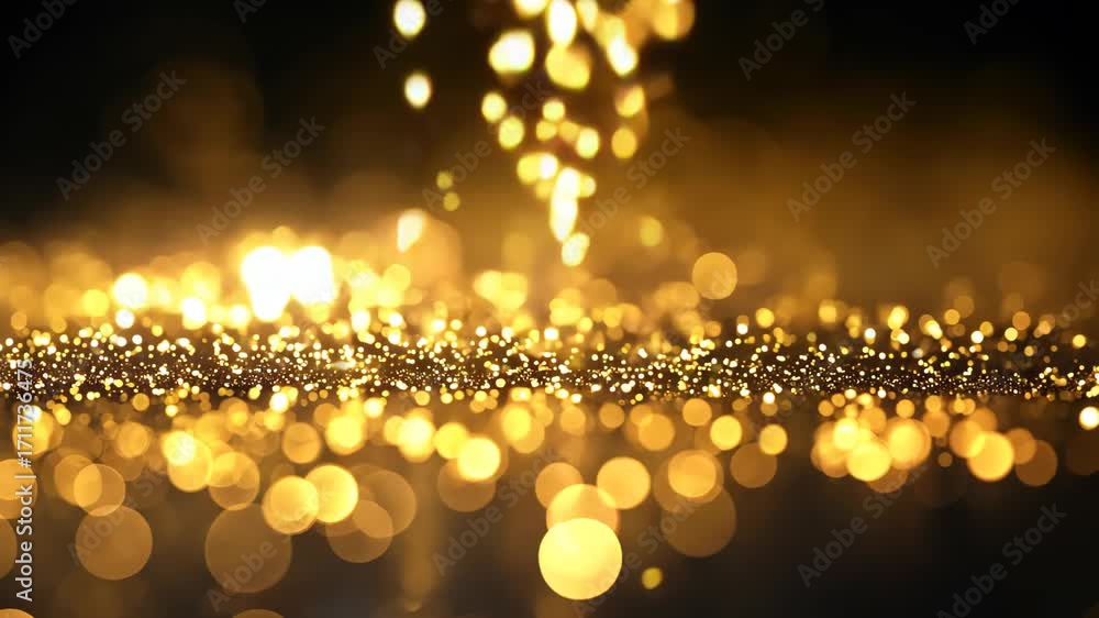 Poster a mesmerizing backdrop of sparkling gold light reflections creating an enchanting atmosphere, perfec