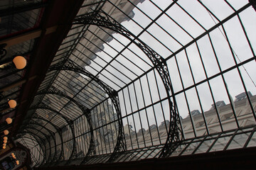 covered walkway (passage des princes) in paris in france 